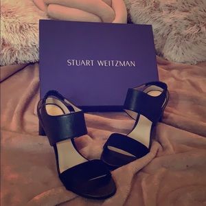Stuart Weitzman heels with elastic heel band